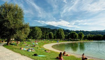 Bathing Lake Rossau (Baggersee) Innsbruck