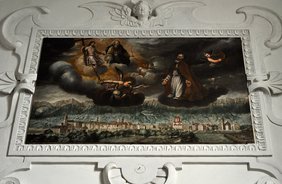 Erstes Gemälde der Nordkette in der Jesuitenkirche