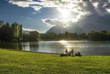 Bathing Lake Rossau (Baggersee) Innsbruck