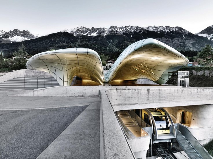Nordkettenbahnen, winter, Innsbruck, Hungerburg, Station Hungerburg, Zaha Hadid, 