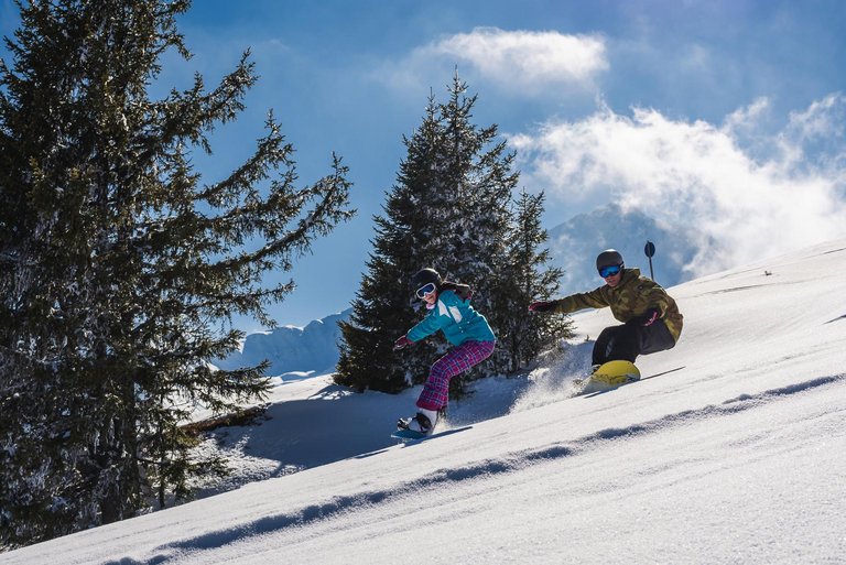 Snowboarden am Rangger Köpfl