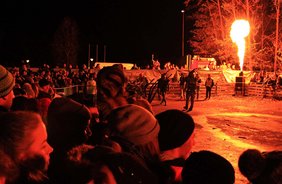 Crazy Krampus meeting in Axams