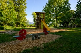 Children’s playgrounds along the mountain railroads near Innsbruck