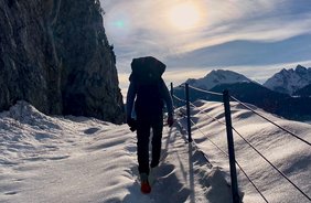 Escalada deportiva en invierno