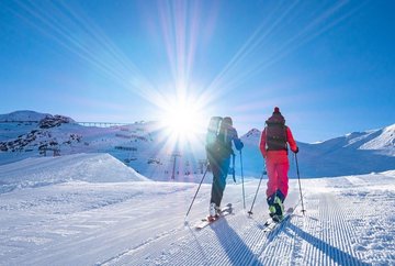 Axamer Lizum piste skitour heren afdaling