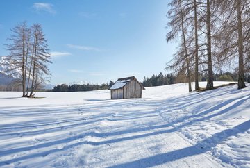 Sentiero delle cappelle - escursione invernale sull'altopiano di Mieming